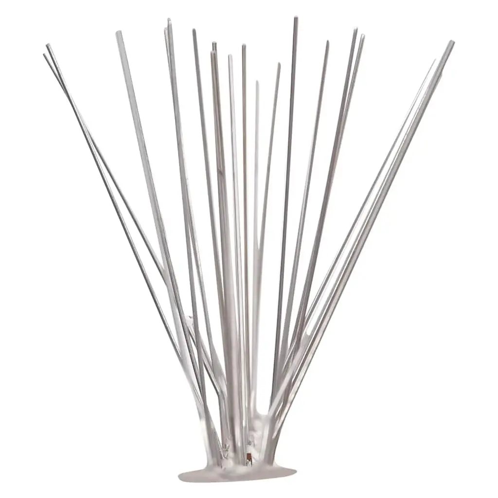 Bird Spikes Stainless Steel 5-Row 3m Silver Pest Repellent Set of 6