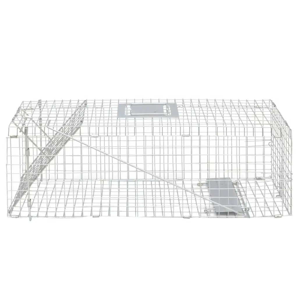 Live Trap Animal Cage Wire Mesh 80cm Galvanised Safe Catch Release