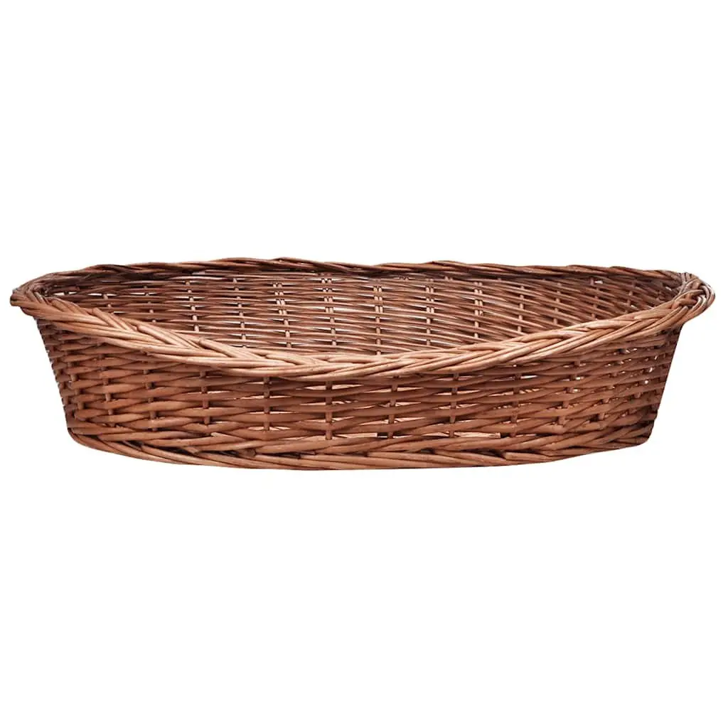 Pet Bed Dog Basket 90cm Brown Willow Woven Natural Indoor Outdoor
