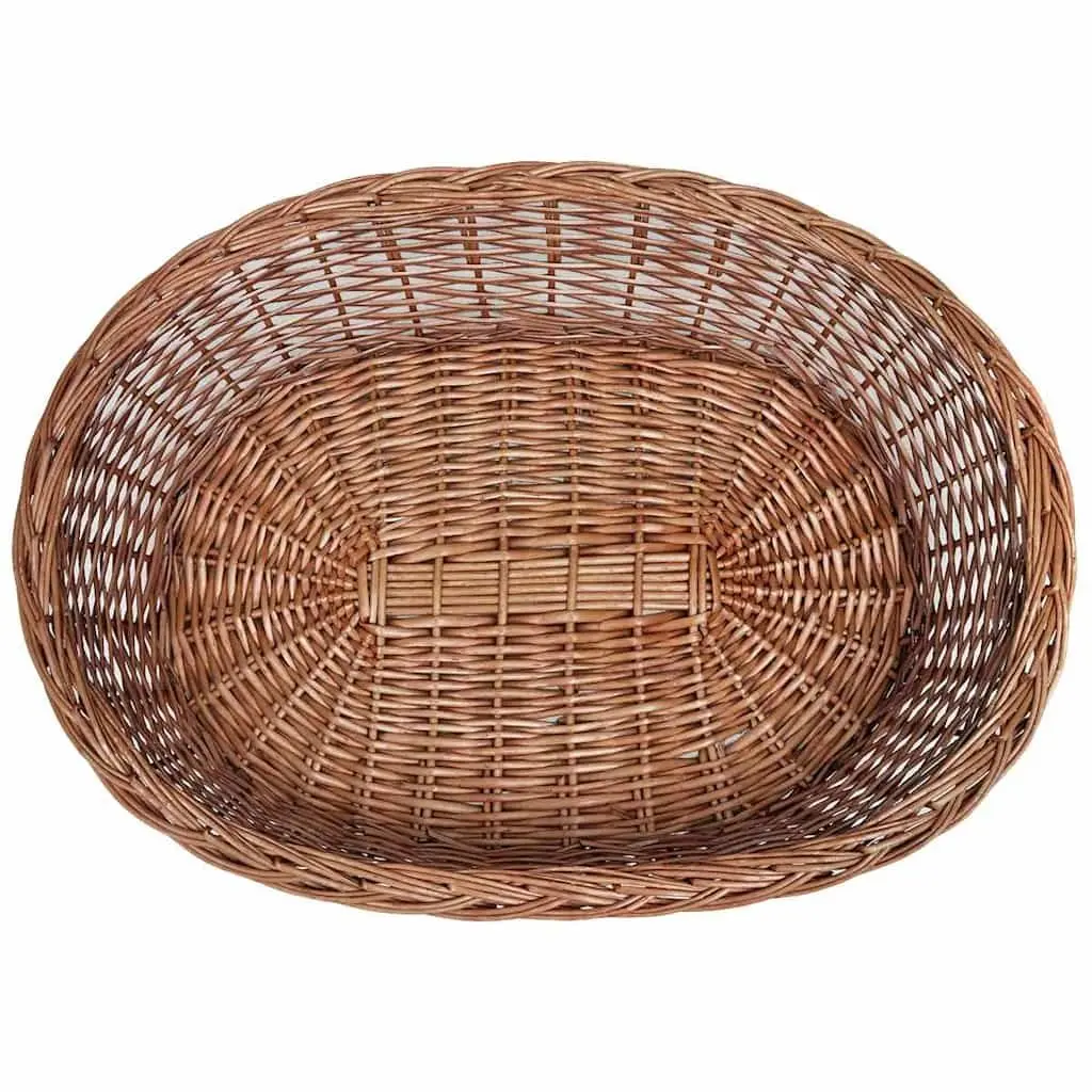 Pet Bed Dog Basket 90cm Brown Willow Woven Natural Indoor Outdoor