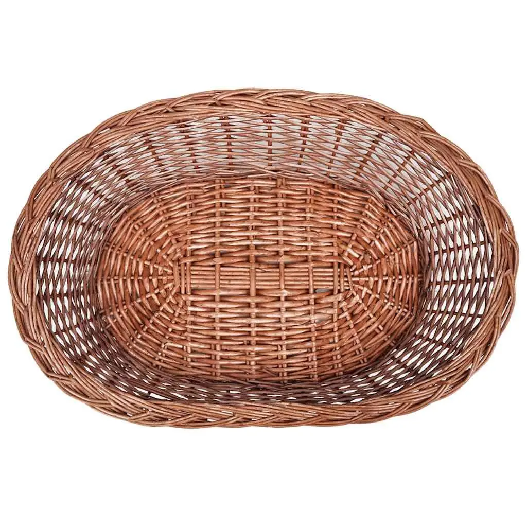 Dog Basket Pet Bed Natural Willow 69cm Brown Indoor Outdoor Garden Kitten Puppy