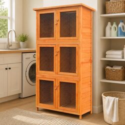 Practical Rabbit Habitat Cage with 6 Individual Rooms