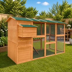 Practical Wooden Chicken Coop for Easy Care and Comfort 295x163x170cm
