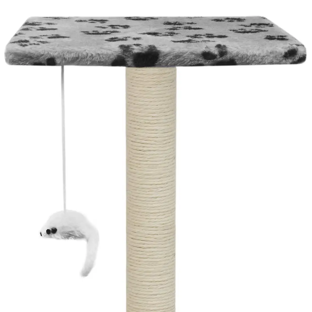 Cat Tree Sisal Scratching Posts Multi-Level Play Centre 95cm Grey