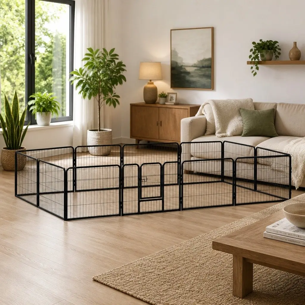 12-Panel Pet Playpen for Home Use