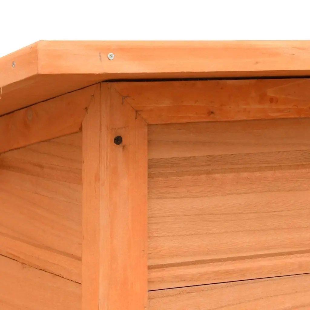 Dog House Wooden Kennel Outdoor Pet Cage Solid Pine Fir Wood Weather Resistant