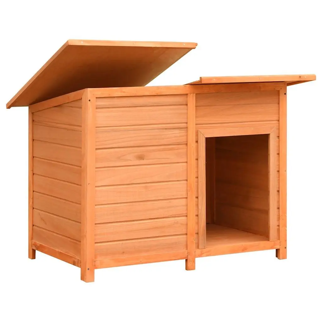Dog House Wooden Kennel Outdoor Pet Cage Solid Pine Fir Wood Weather Resistant