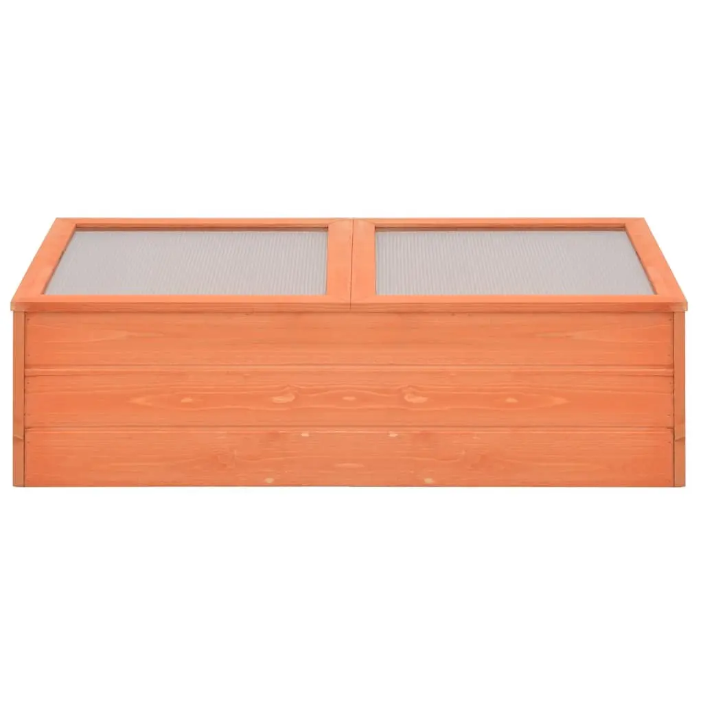 Wooden Garden Greenhouse Cold Frame 100x50x34cm Hinged Lid Plant Protector
