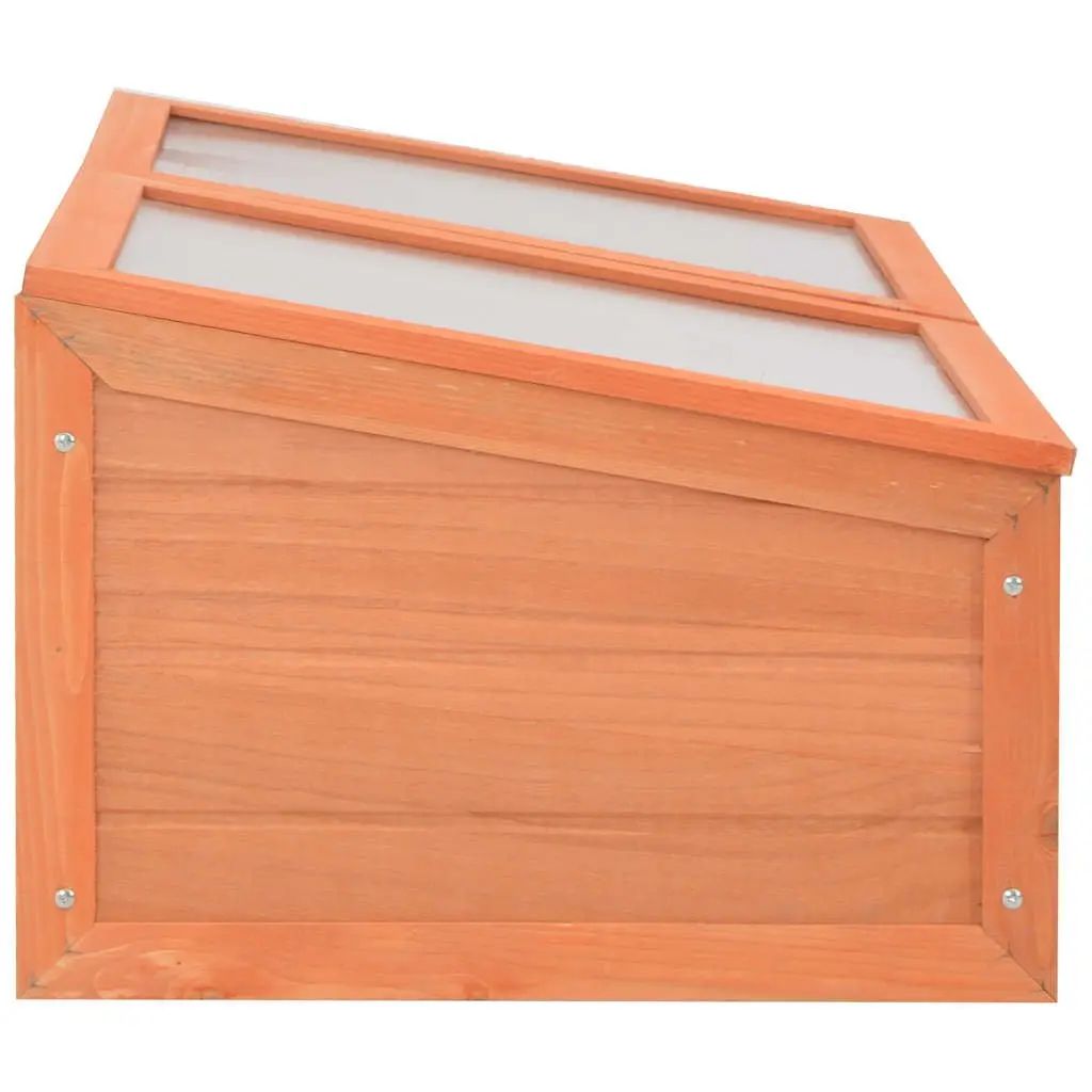 Wooden Garden Greenhouse Cold Frame 100x50x34cm Hinged Lid Plant Protector