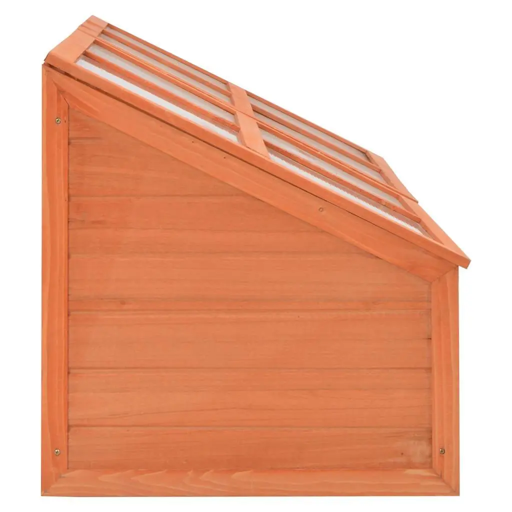 Wooden Garden Greenhouse Cold Frame 180x57x62cm Brown Hinged Lid Outdoor Plant Cover