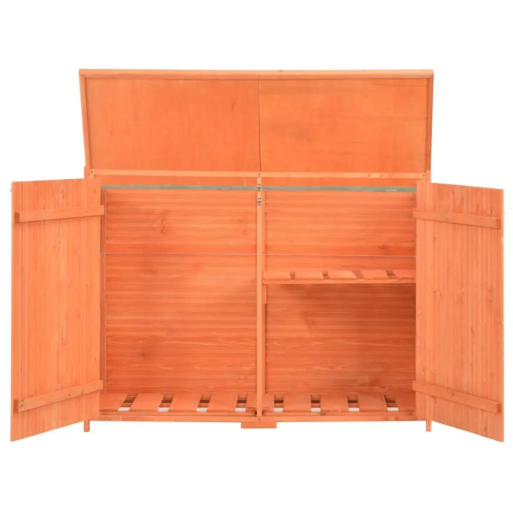 Garden Storage Shed Wooden Brown 128 x 42 x 91 cm