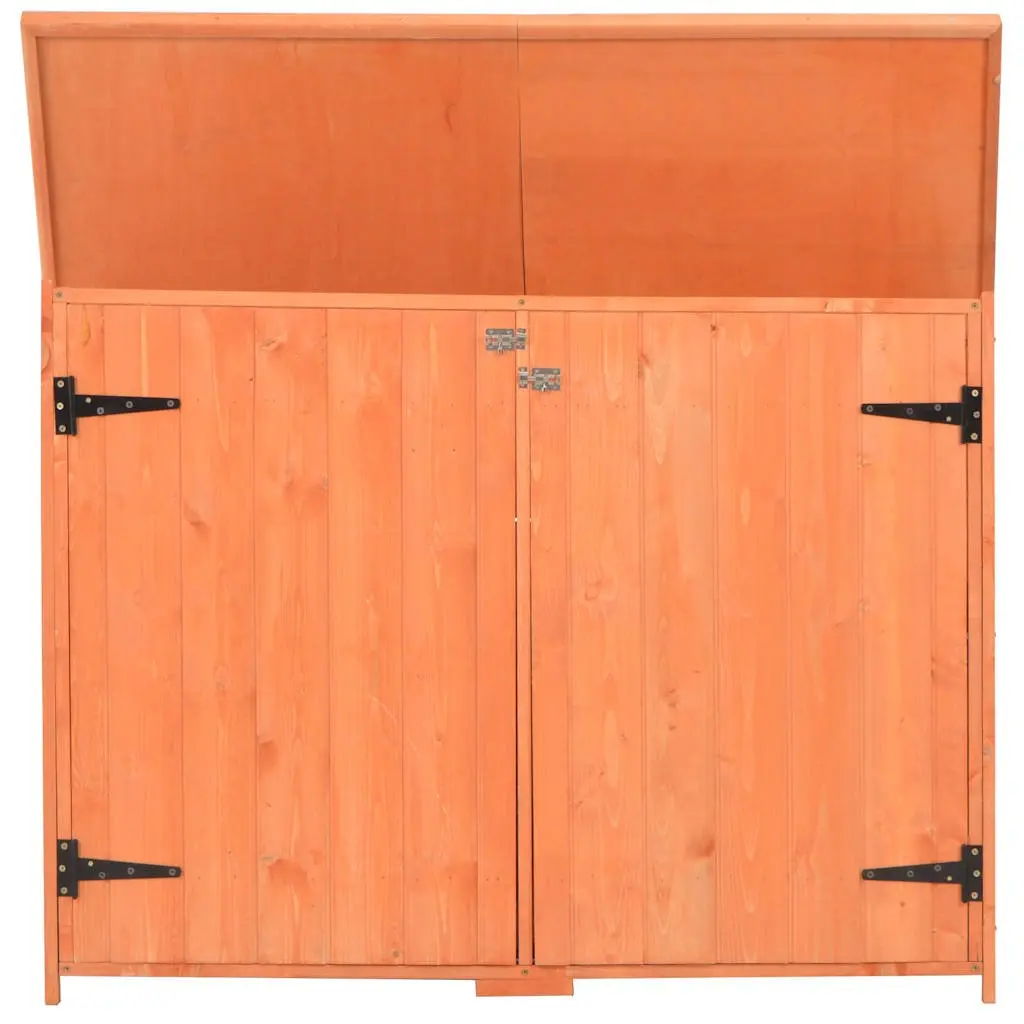 Garden Storage Shed Wooden Brown 128 x 42 x 91 cm
