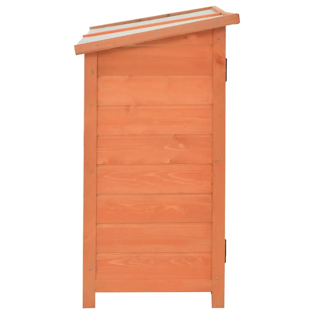 Garden Storage Shed Wooden Brown 128 x 42 x 91 cm