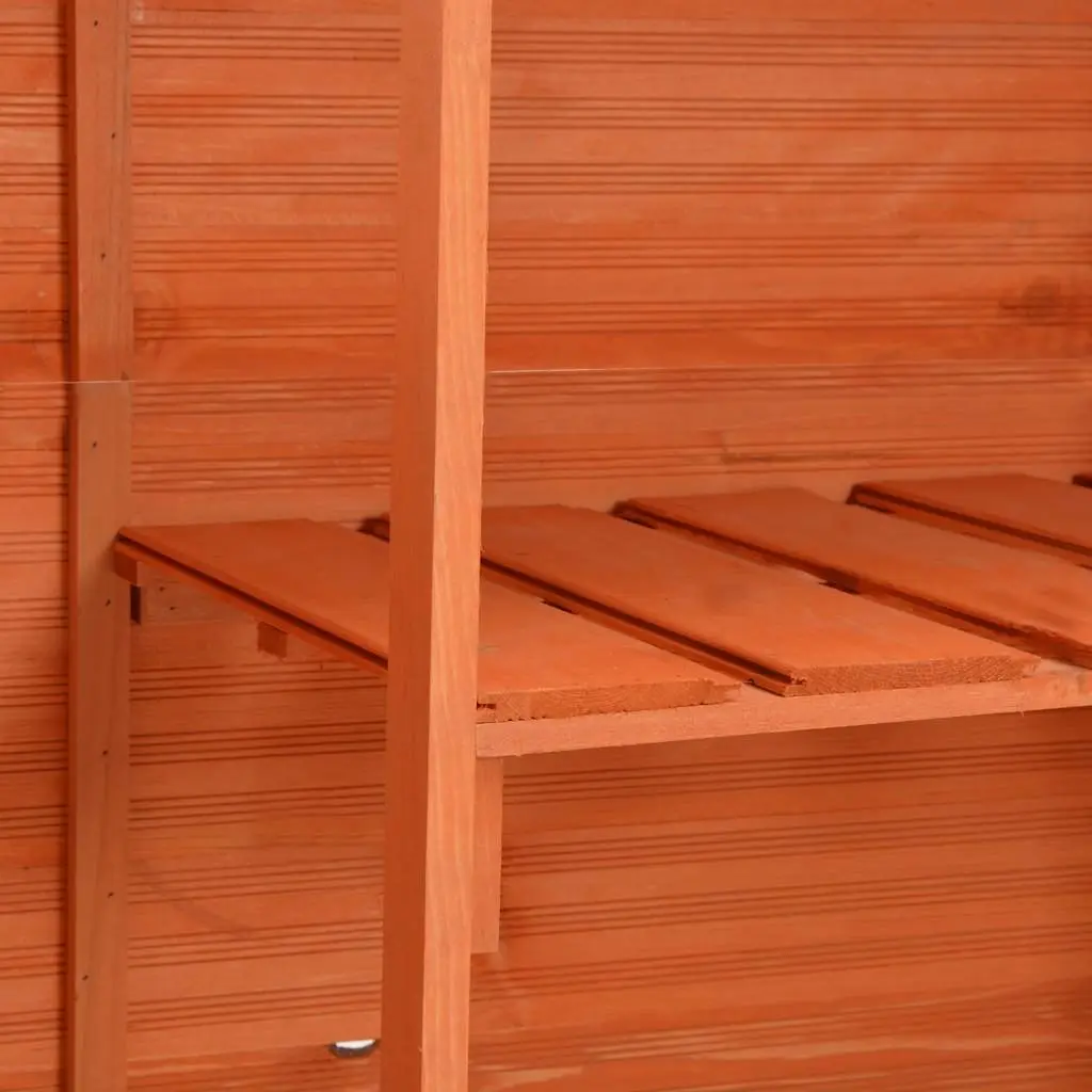 Garden Storage Shed Wooden Brown 128 x 42 x 91 cm