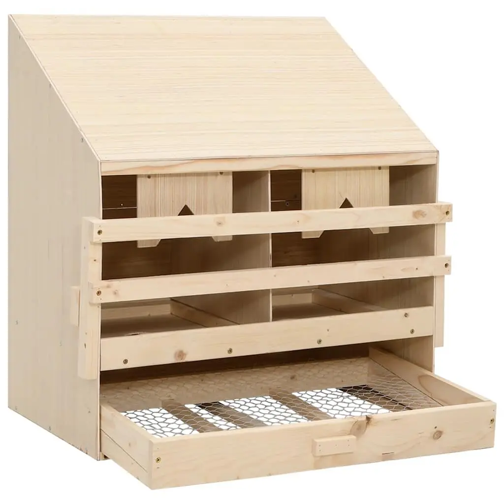 Wooden Chicken Laying Nest Box 2 Compartments 63 x 40 x 65 cm