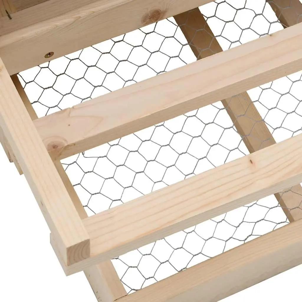 Wooden Chicken Laying Nest Box 2 Compartments 63 x 40 x 65 cm