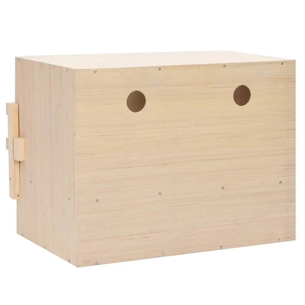Wooden Chicken Nesting Box 2 Compartments for Egg Collection Removable Drawer 63x40x45cm