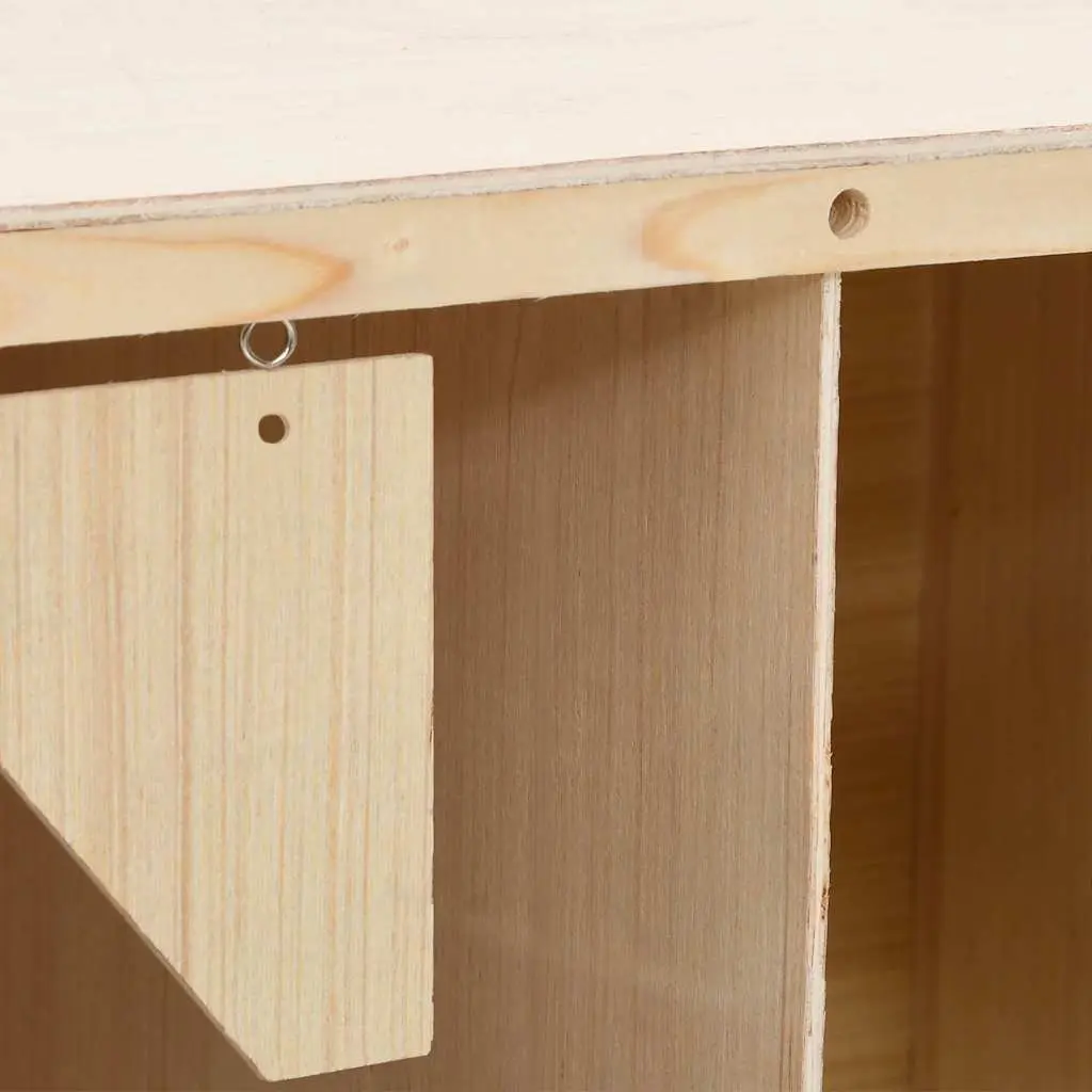 Wooden Chicken Nesting Box 2 Compartments for Egg Collection Removable Drawer 63x40x45cm