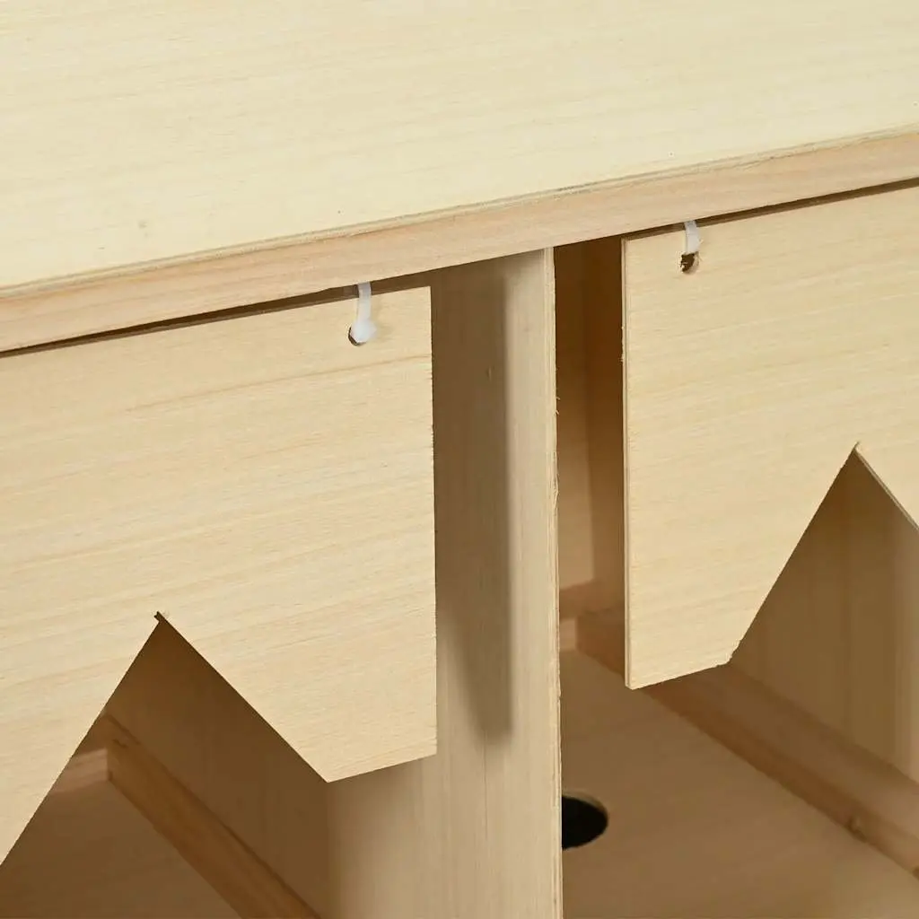 Wooden Poultry Nesting Box 3 Compartments for Chicken Laying with Collection Drawer 96x40x45cm