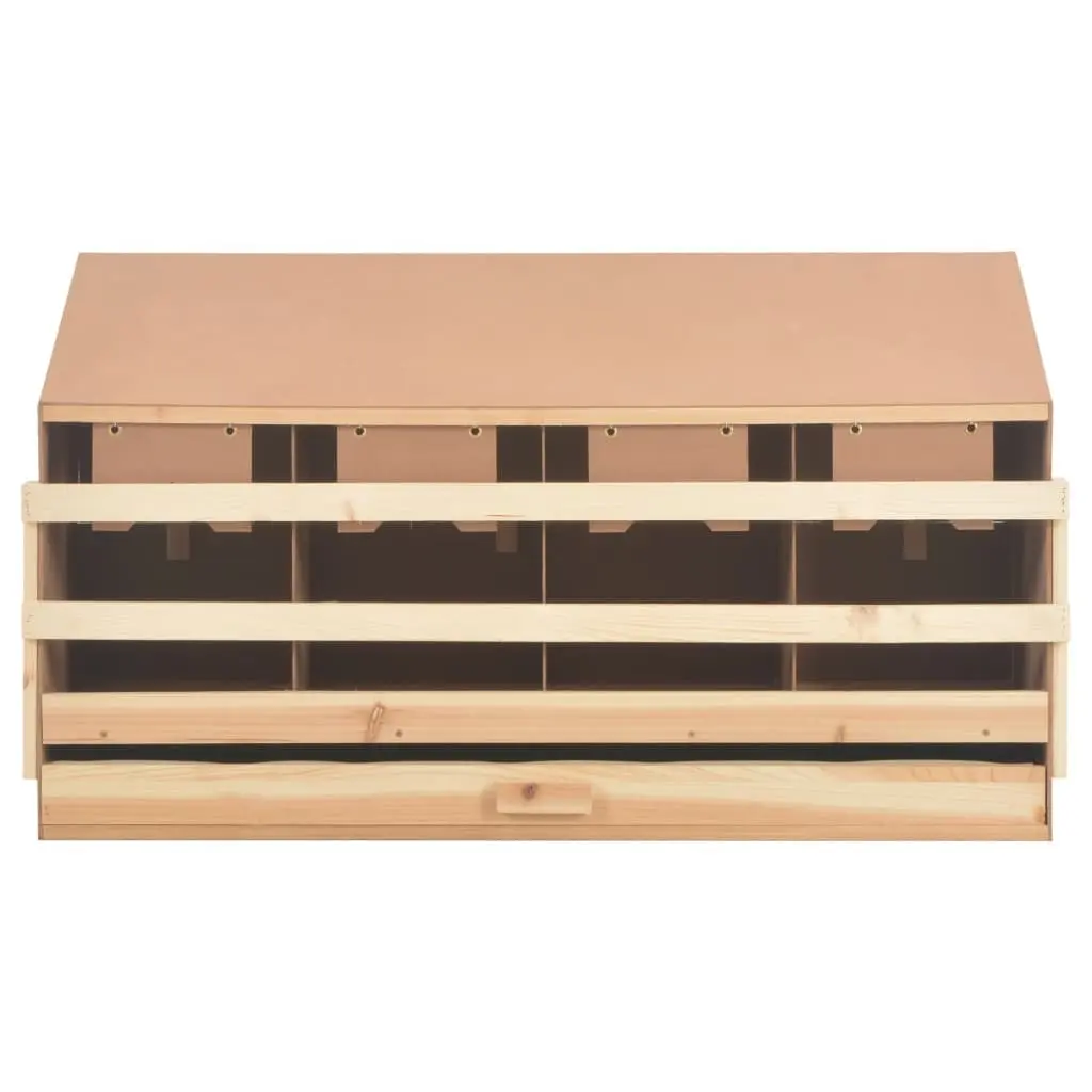Chicken Laying Nest Wooden Poultry Nesting Box 4 Compartments 106 x 40 x 59 cm