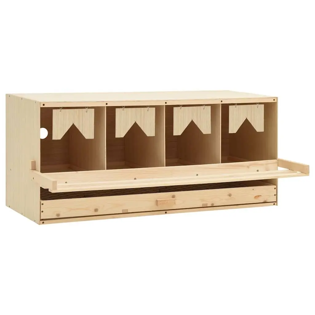Chicken Laying Nest Box Wooden 4 Compartments 106 x 40 x 45 cm