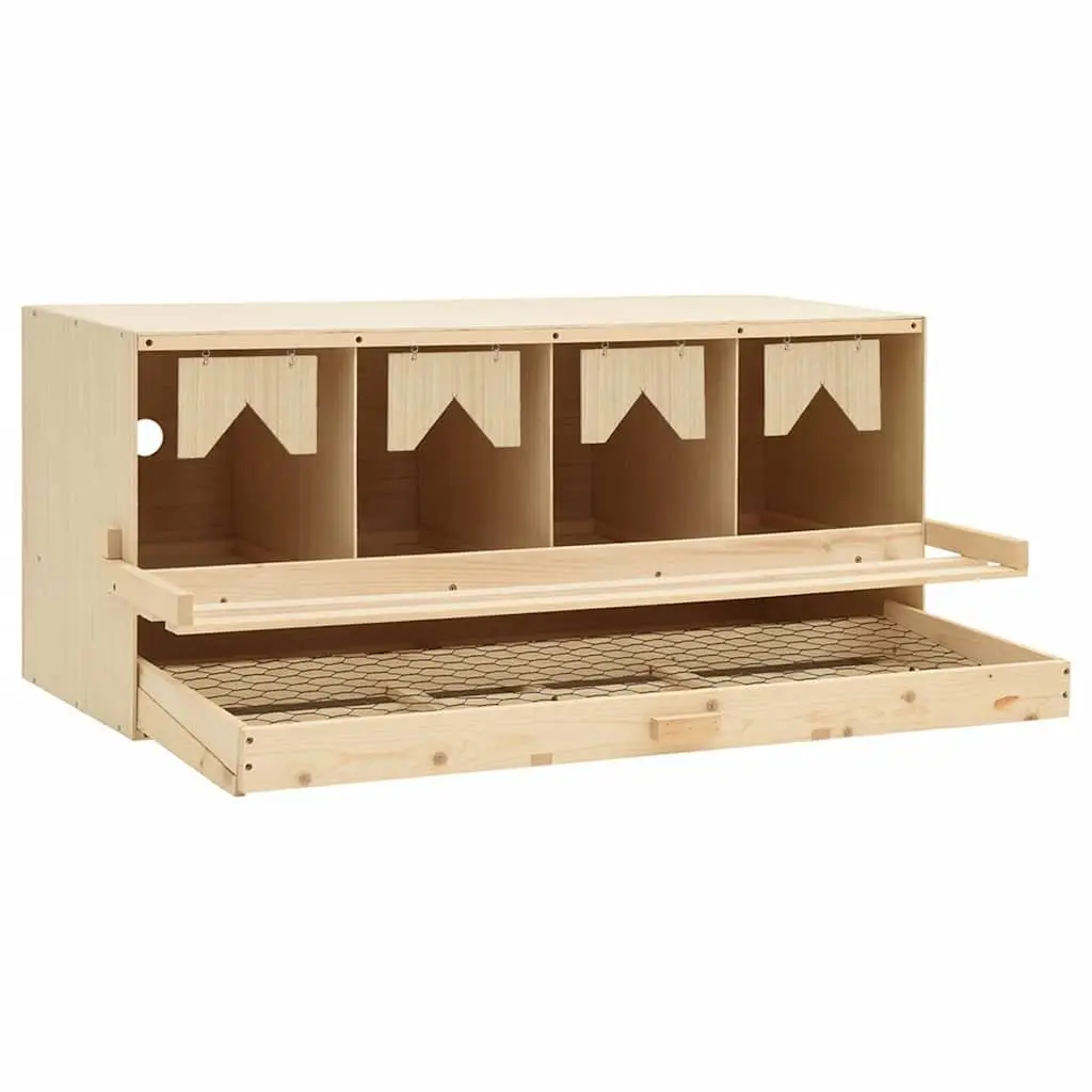 Chicken Laying Nest Box Wooden 4 Compartments 106 x 40 x 45 cm
