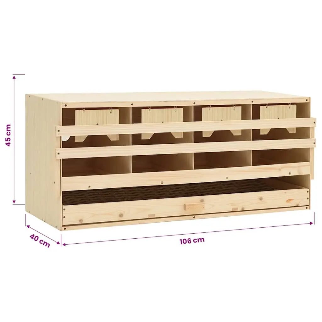 Chicken Laying Nest Box Wooden 4 Compartments 106 x 40 x 45 cm