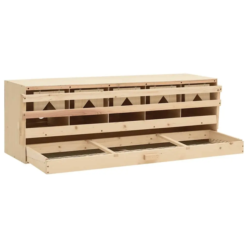 Chicken Laying Nest Wooden 5 Compartments 117 x 33 x 38 cm