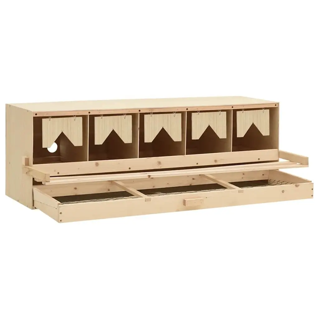 Chicken Laying Nest Wooden 5 Compartments 117 x 33 x 38 cm