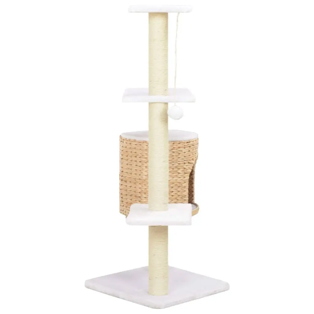 Cat Tree Sisal Rope Brown Compact Climbing Perch House Platform