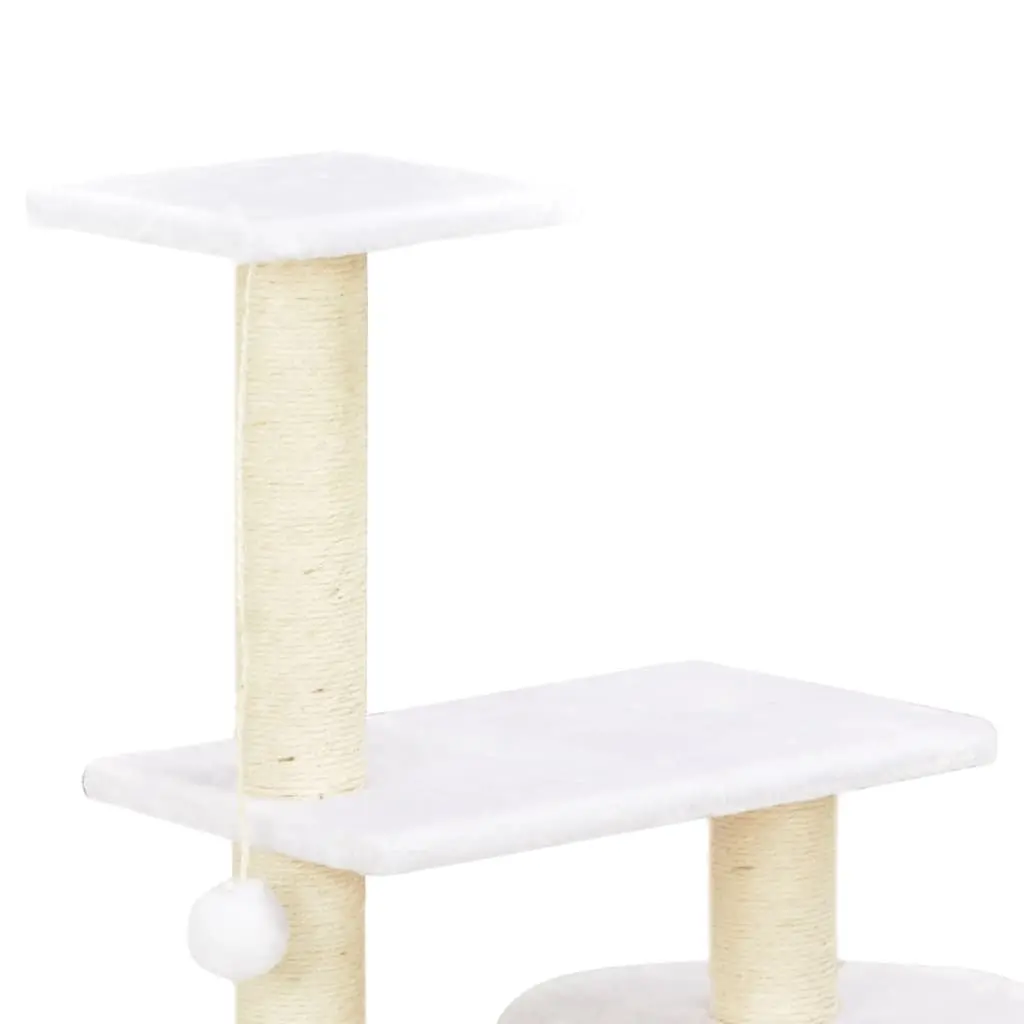 Cat Tree Sisal Rope Brown Compact Climbing Perch House Platform