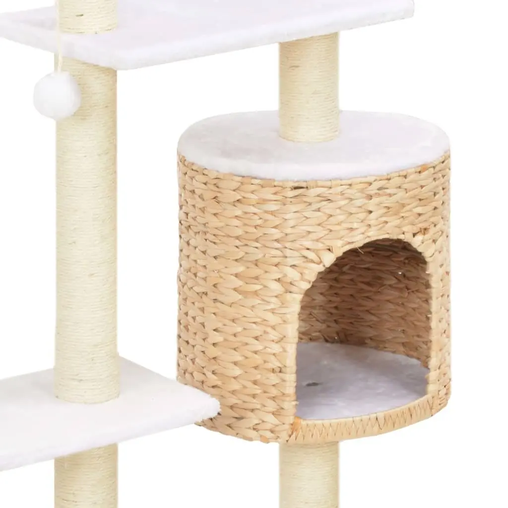 Cat Tree Sisal Rope Brown Compact Climbing Perch House Platform