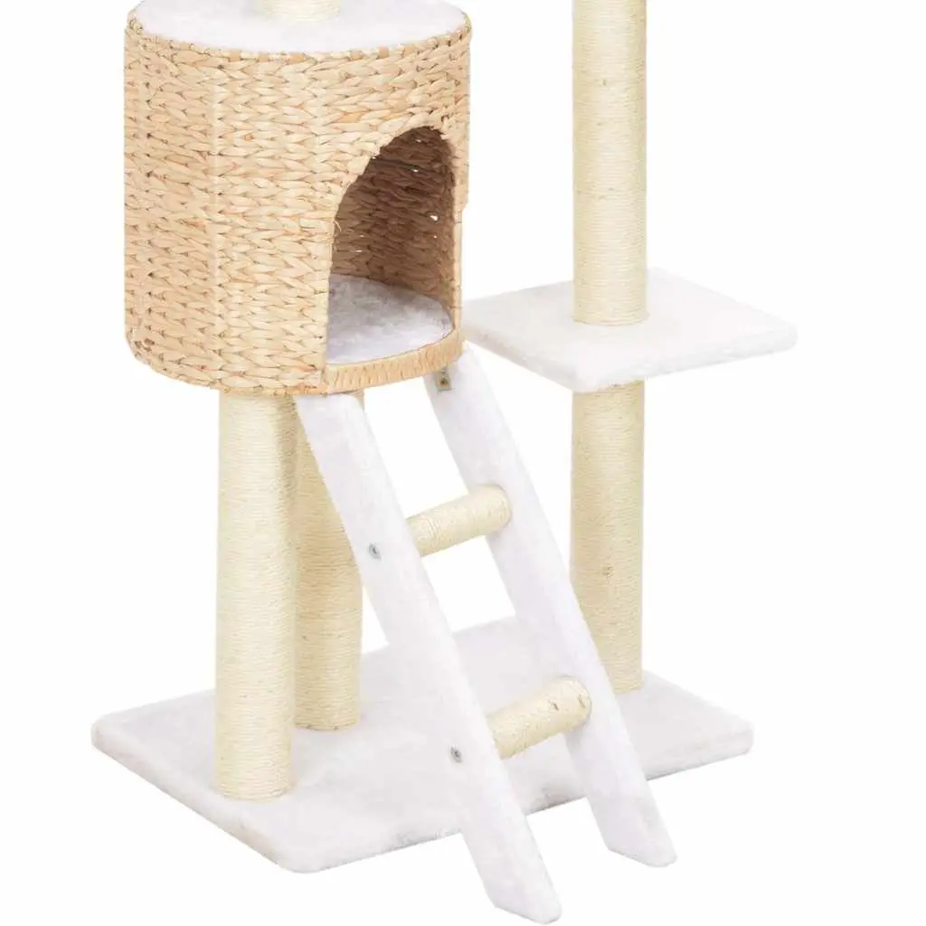Cat Tree Seagrass Scratching Post House Platform Brown