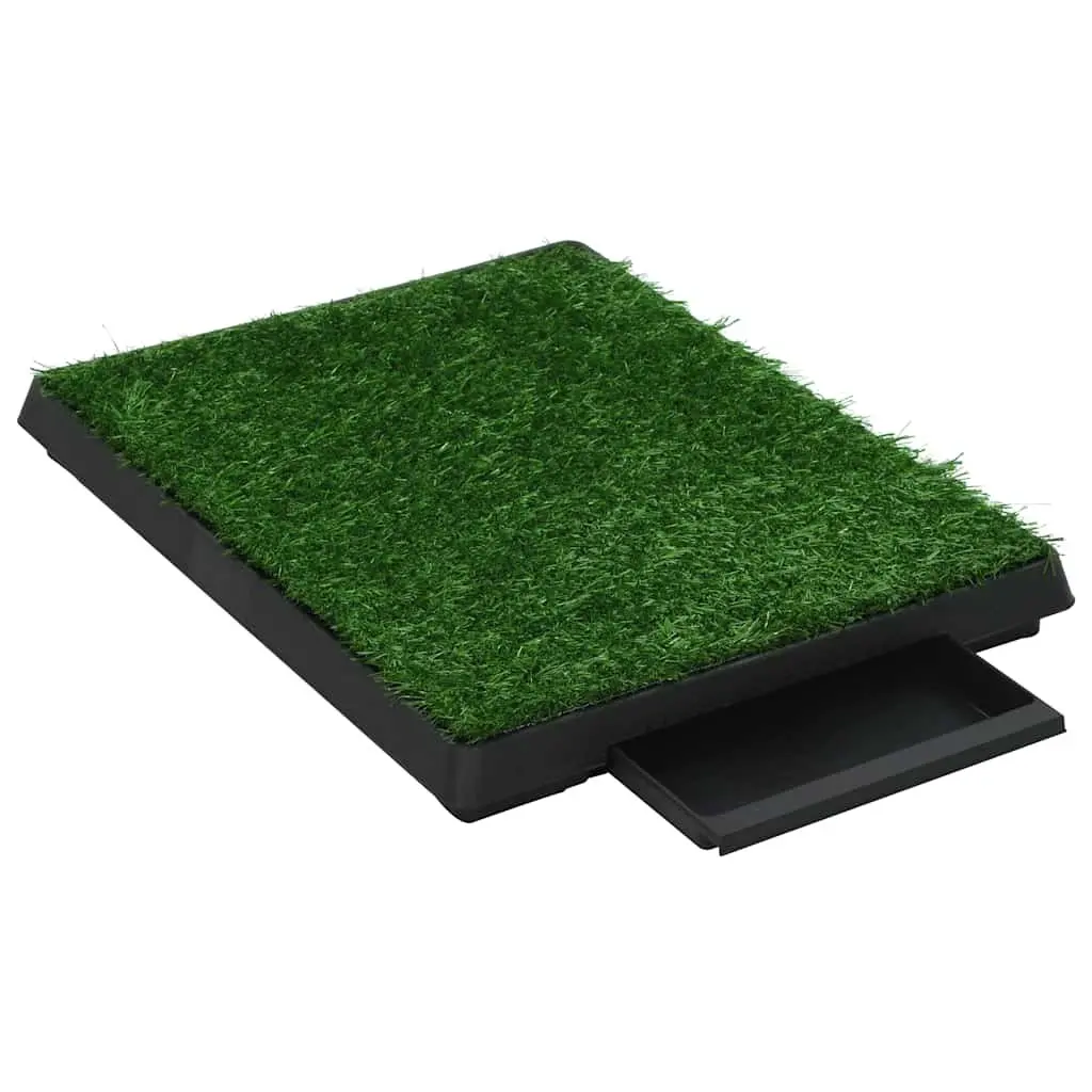Pet Toilet Training Pad with Tray Artificial Grass Mat Indoor Potty 2 Pack