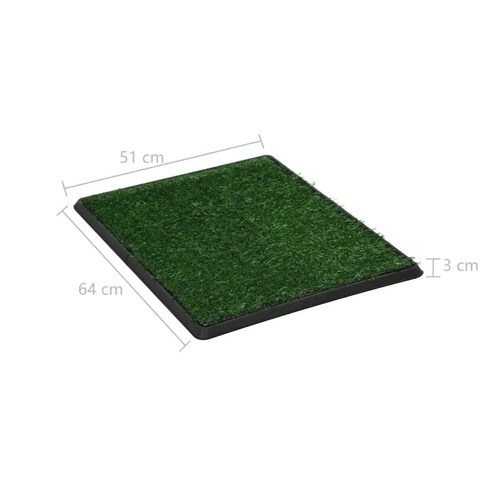 Pet Training Toilet Pad Artificial Turf 64 x 51 cm Indoor Potty Mat for Dogs
