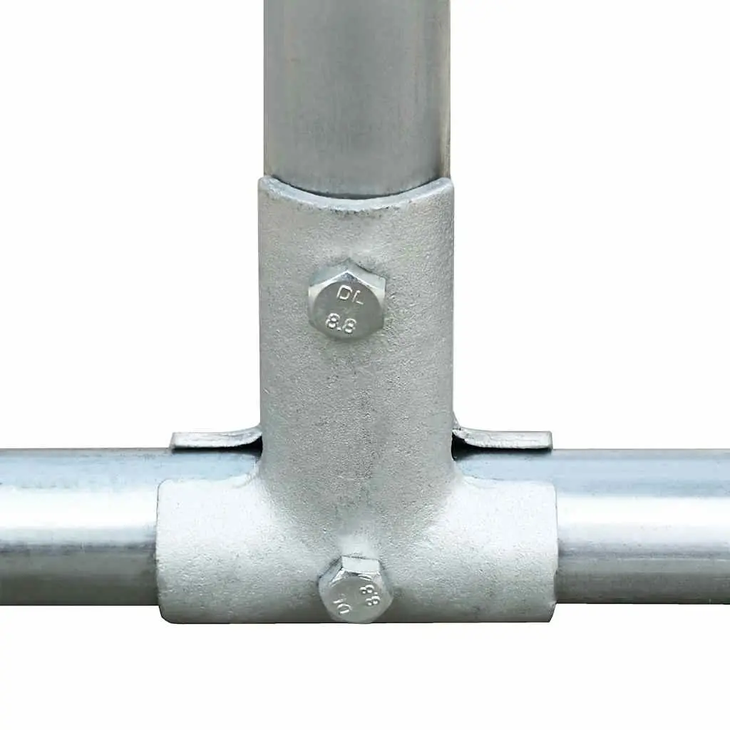 Chicken Run Enclosure Galvanised Steel 2.75m x 2m x 1.92m Silver for Small Animals