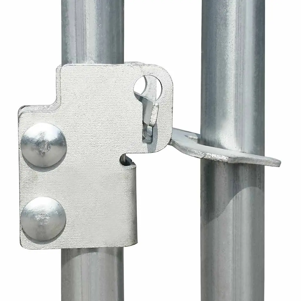 Chicken Run Enclosure Galvanised Steel 2.75m x 2m x 1.92m Silver for Small Animals