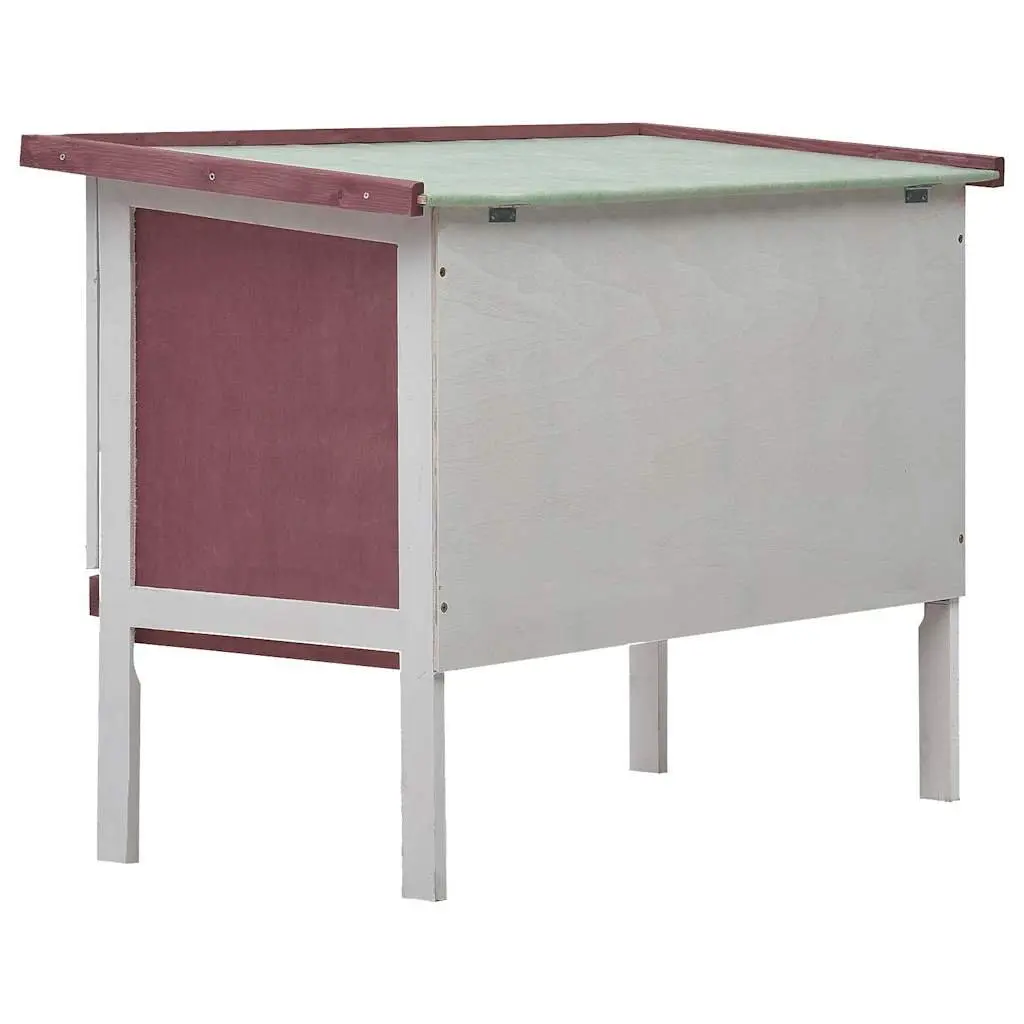 Outdoor Rabbit Hutch Wood Large Brown Enclosure
