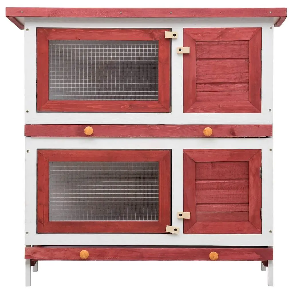 2-Layer Rabbit Hutch for Outdoor Use