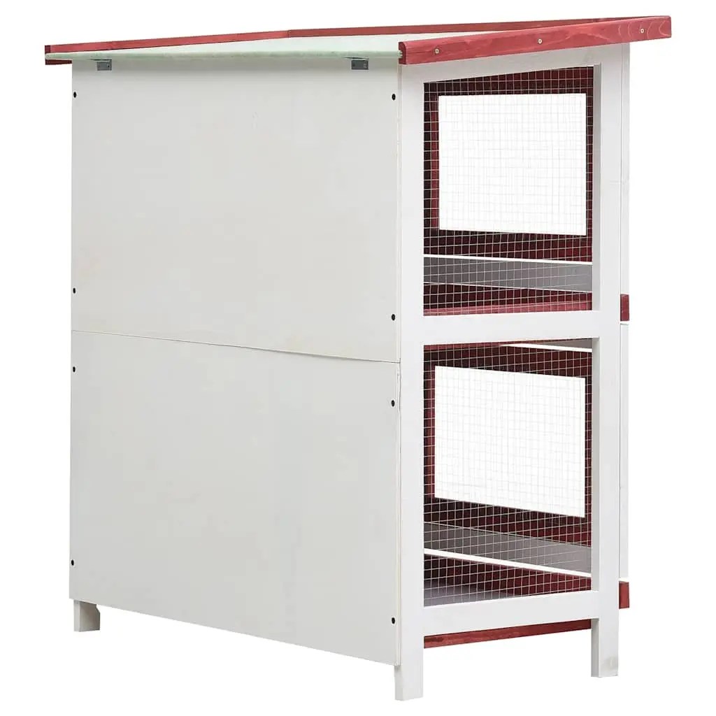 2-Layer Rabbit Hutch for Outdoor Use