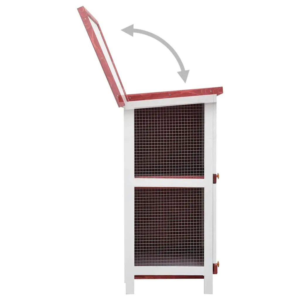 2-Layer Rabbit Hutch for Outdoor Use