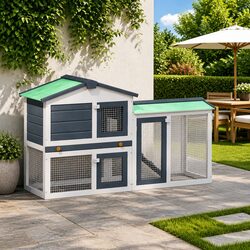 Practical Rabbit Hutch for Outdoor Use and Care