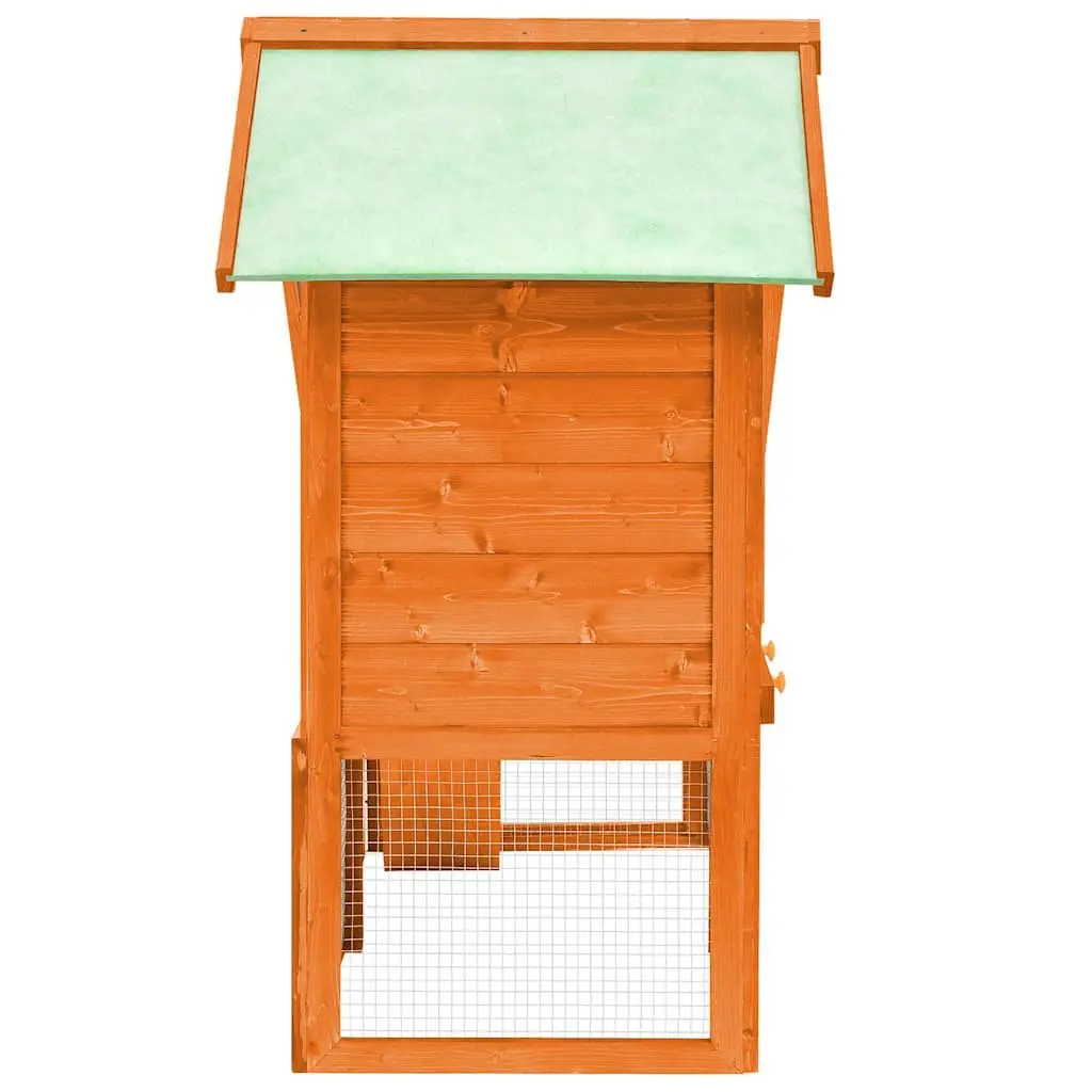 Rabbit Hutch 2-Tier Wooden Small Animal Cage with Ramp Drawer Nesting Box