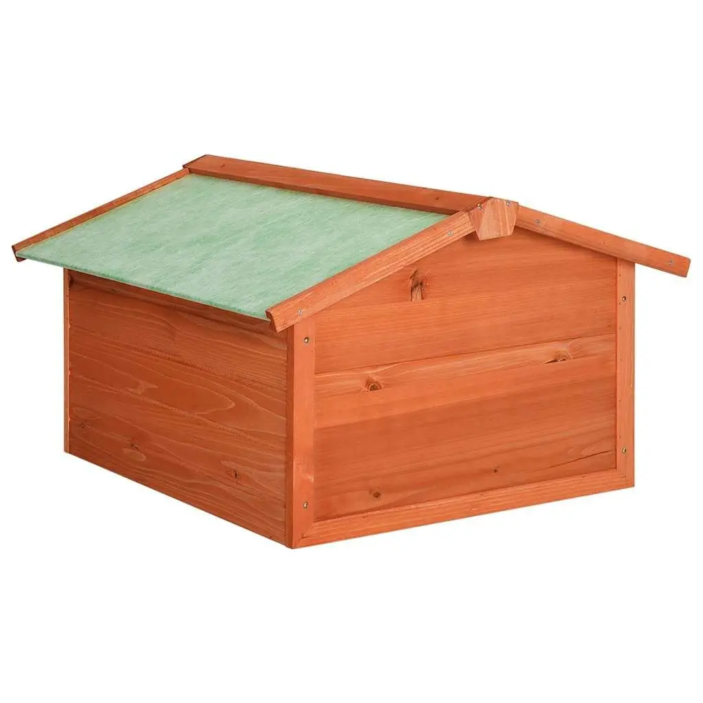 Robotic Lawn Mower Storage Box Wooden Shelter Outdoor Protection 72x87x50cm Brown