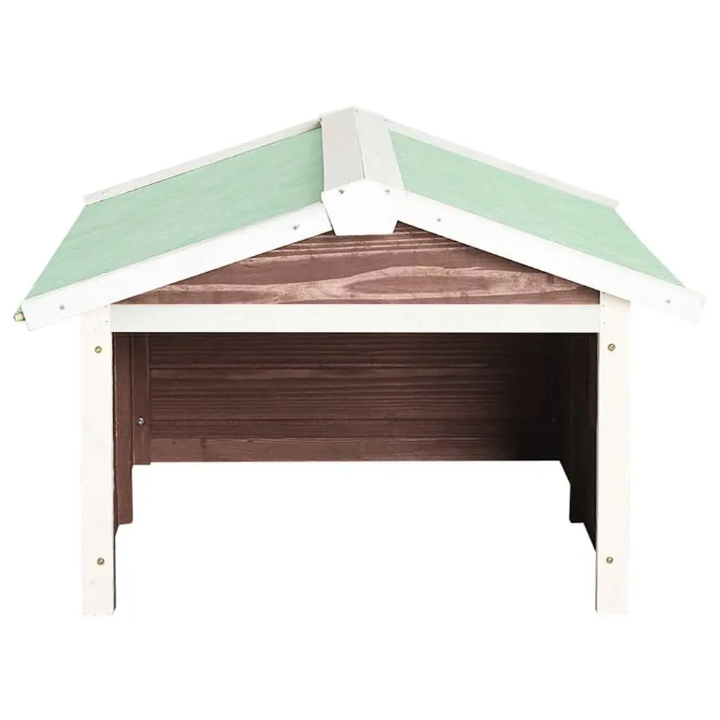 Robotic Lawn Mower Garage Wooden Shelter 72x87x50cm Brown White