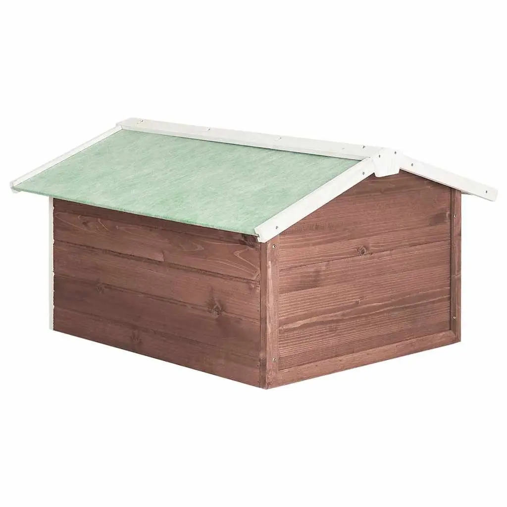 Robotic Lawn Mower Garage Wooden Shelter 72x87x50cm Brown White