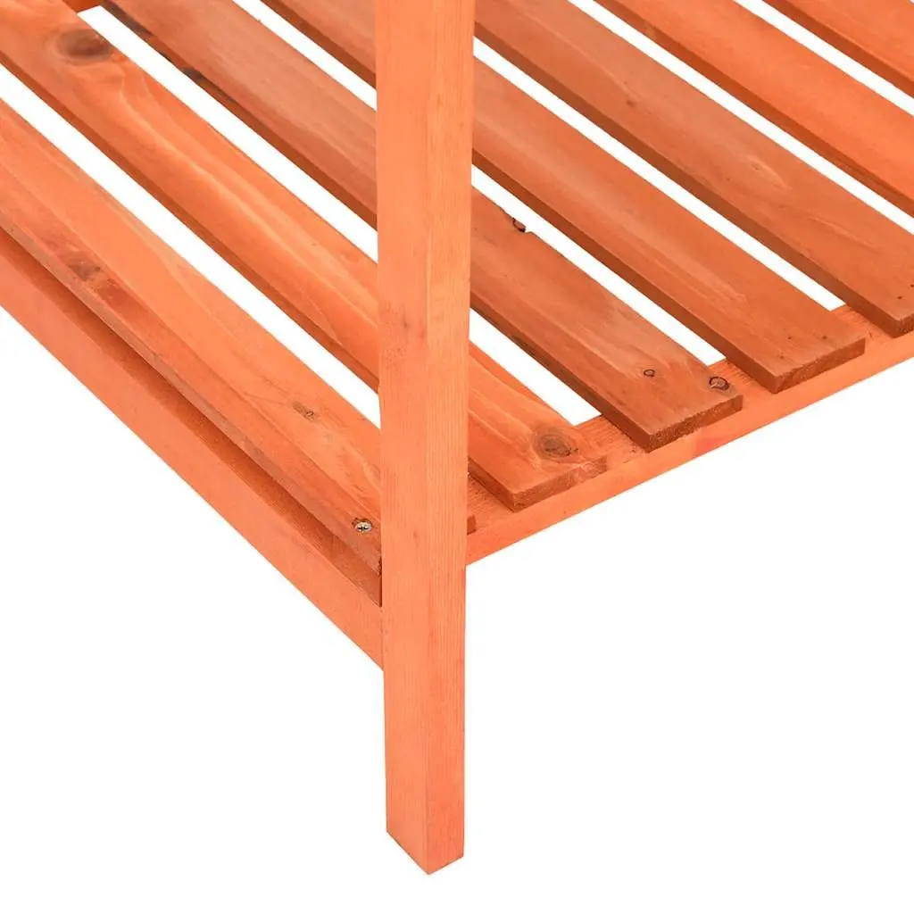 Wooden Raised Herb Planter Box Solid Firwood Brown 80x60x80cm for Outdoor Balcony Patio Gardening