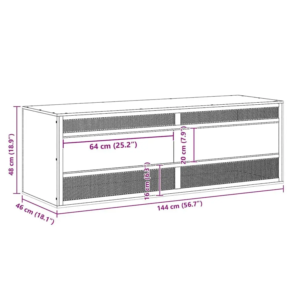 Small Animal Terrarium Enclosure Engineered Wood Glass Front 144 x 46 x 48 cm Multicolour