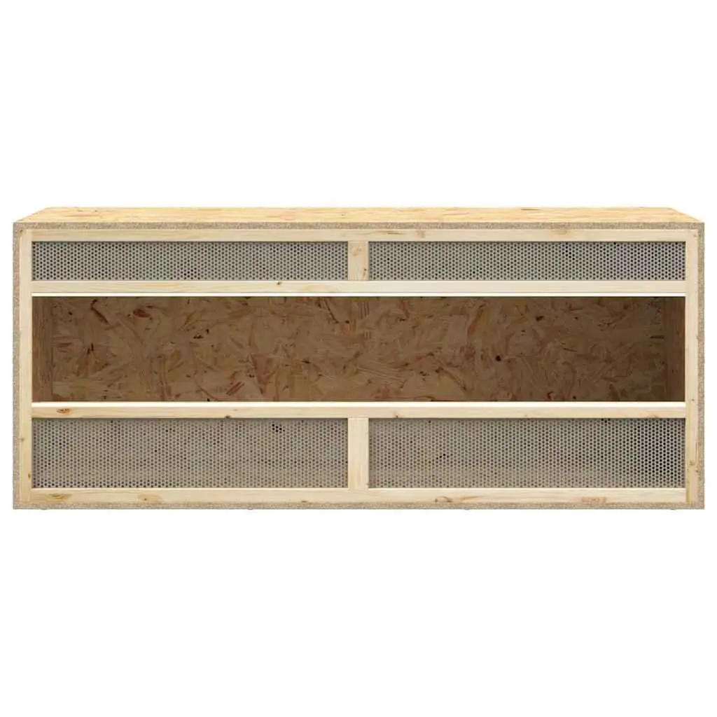 Reptile Habitat Enclosure Glass Panel Engineered Wood 120x50x50cm Multicolour