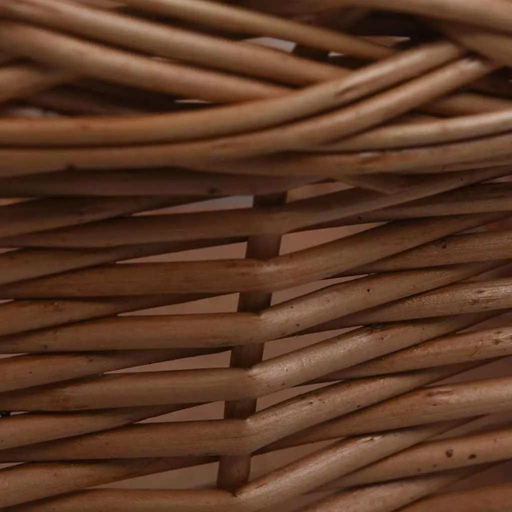 Bicycle Front Basket with Cover Natural Willow Outdoor Cycling Accessories